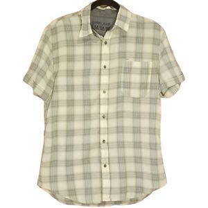 DKNY Plaid Collared Short Sleeve Shirt Men's Size Medium